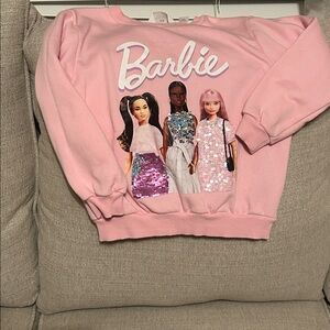 Barbie Light Pink Sweatshirt with Doll Trio Design